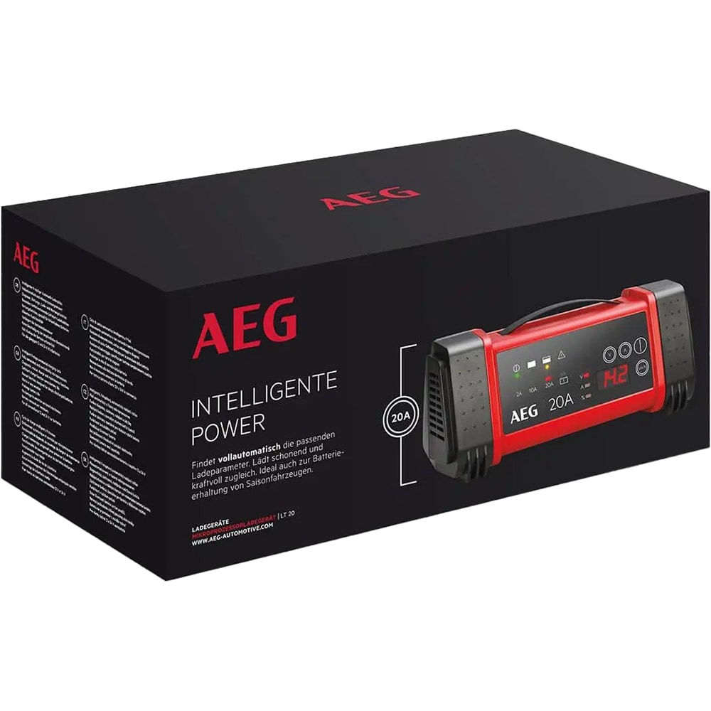Redresor auto AEG LT20, 12V/20V, 20A, negru