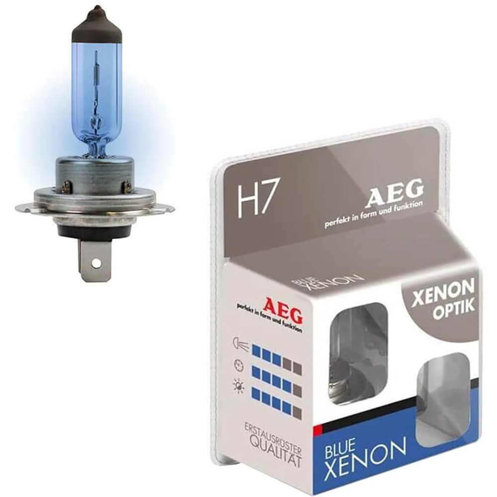 Becuri auto Xenon AEG Blue Xenon, H7, 55W, 2buc