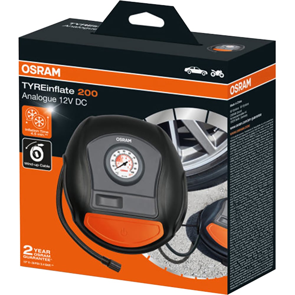 Compresor auto OSRAM 200, 5.5bar, 12V