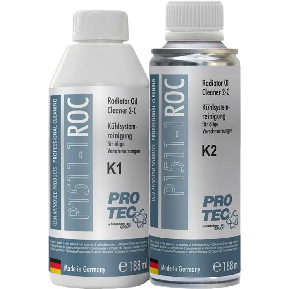 Kit indepartare ulei din instalatia de racire PROTEC Radiator Oil Cleaner, 2 componente, 2 x 188ml