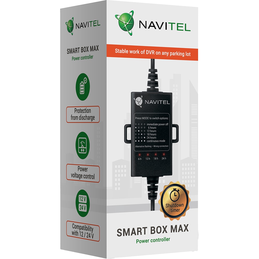 Kit alimentare permanenta camere de bord NAVITEL Smart Box Max, negru