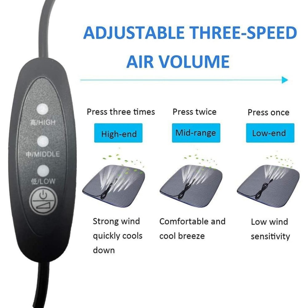 Perna pentru scaun ROLL FAST USB-03, ventilatie, negru