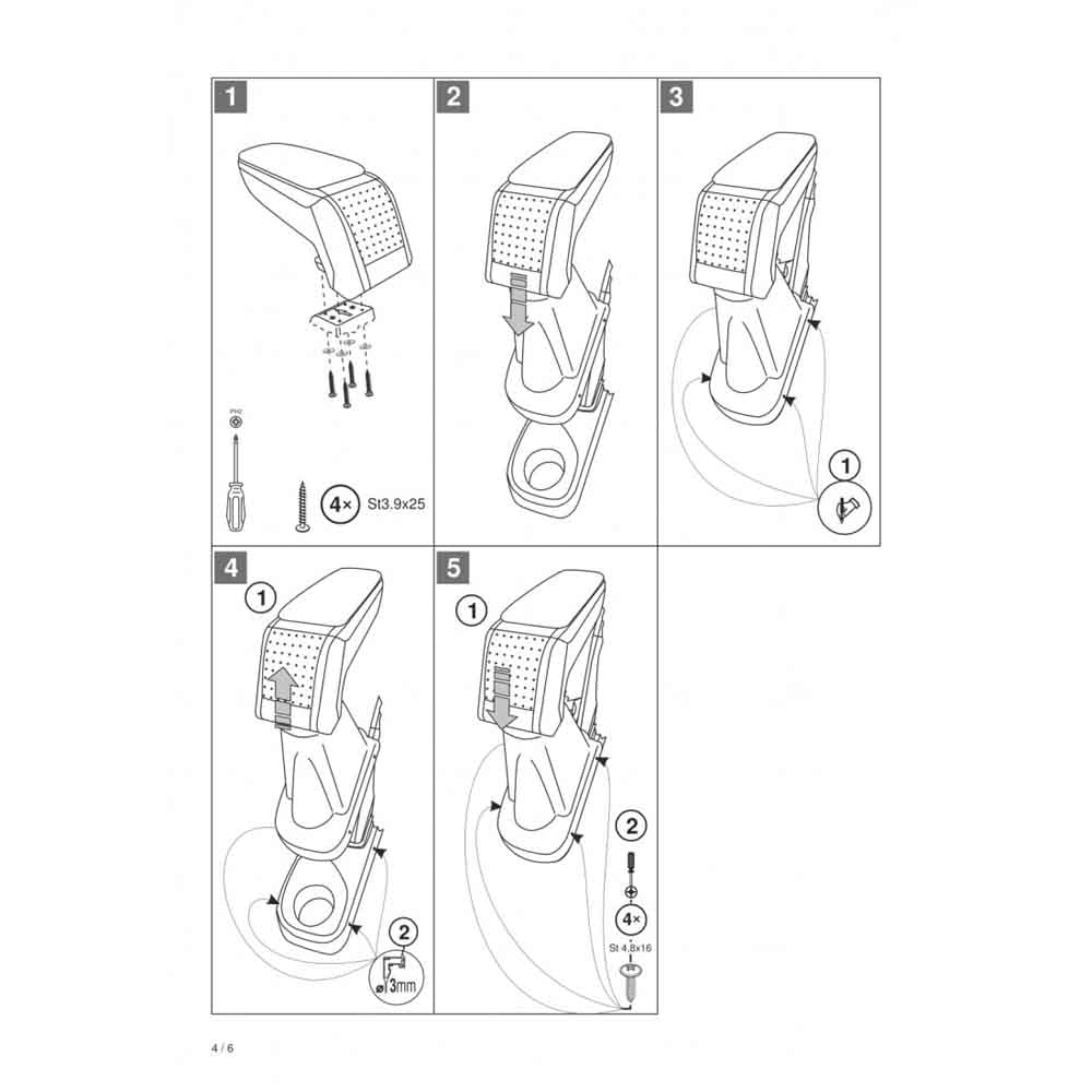 Cotiera auto RATI Armster S, Renault Clio IV 2013-2019, negru