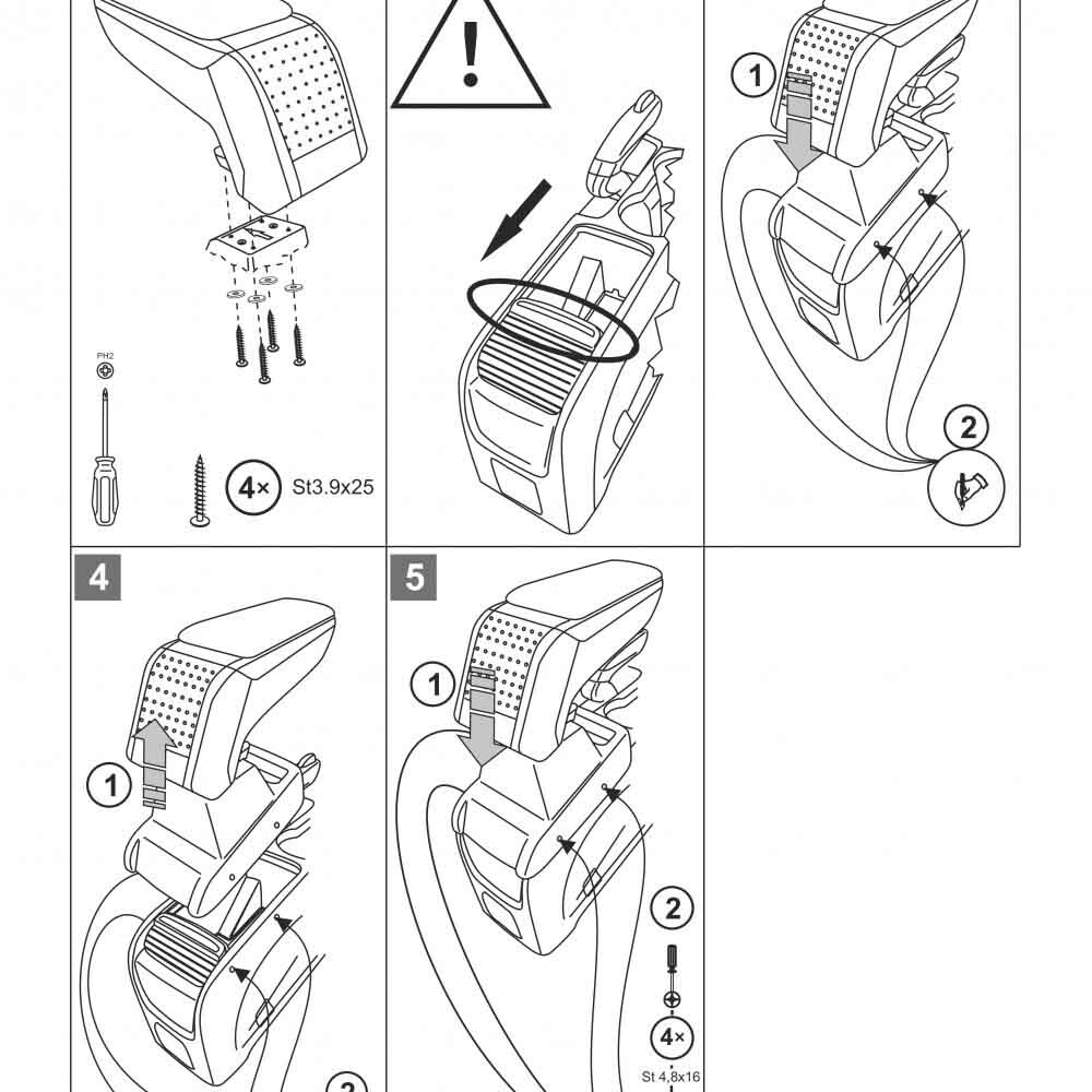 Cotiera auto RATI Armster, Opel Mokka/Mokka X 2012-2020, negru