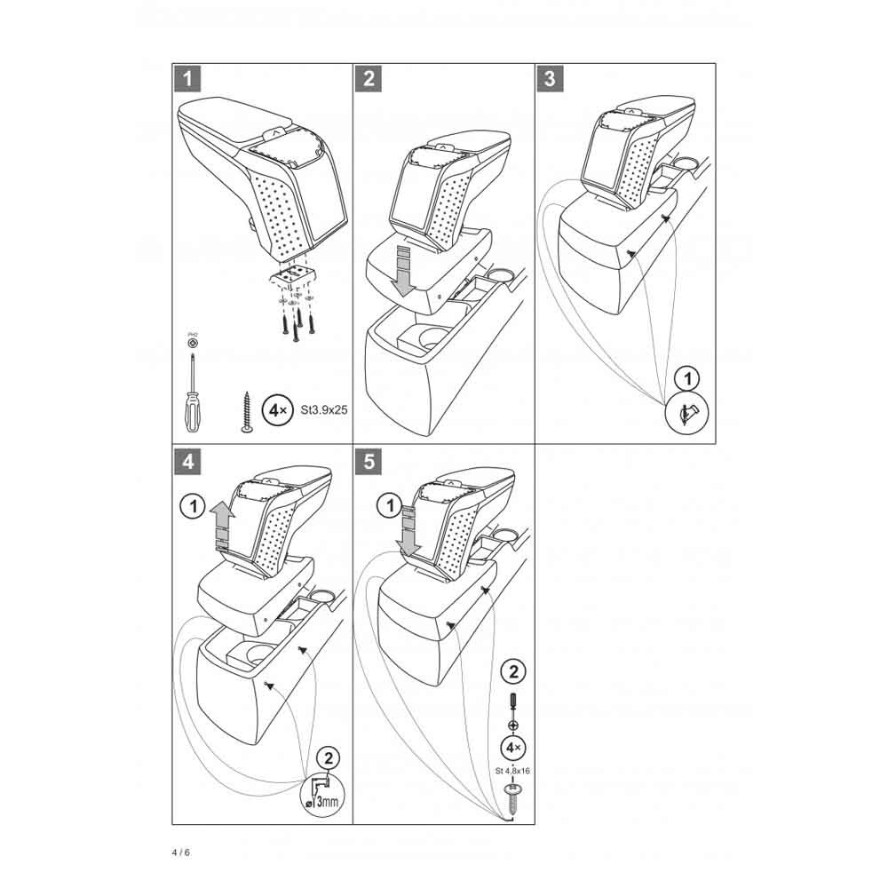 Cotiera auto RATI Armster, Megane 2016-Prezent, negru