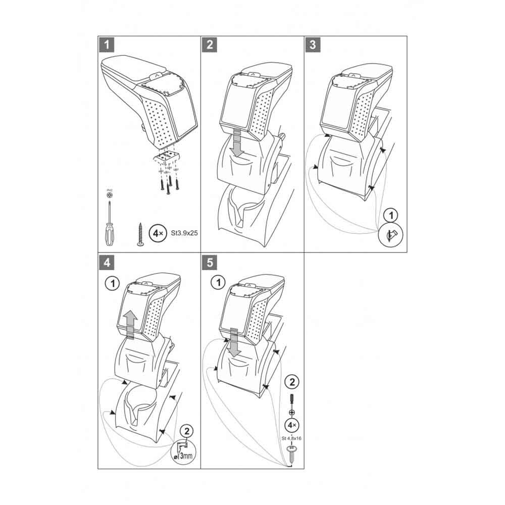 Cotiera auto RATI Armster, Golf V 2003-2010, negru