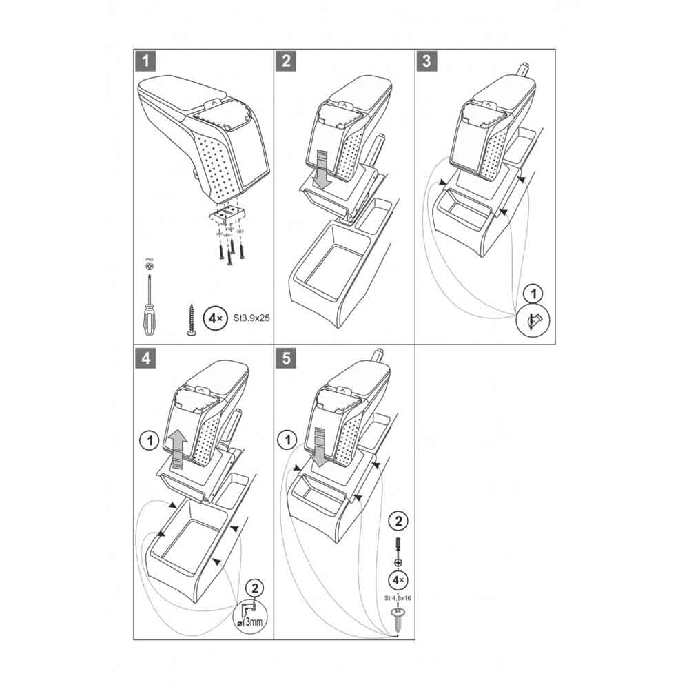 Cotiera auto RATI Armster, SKODA Octavia III 2013-2019, negru