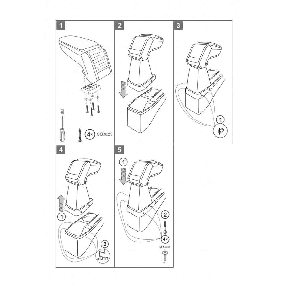 Cotiera auto RATI Armster, Renault Captur 2019-Prezent, negru