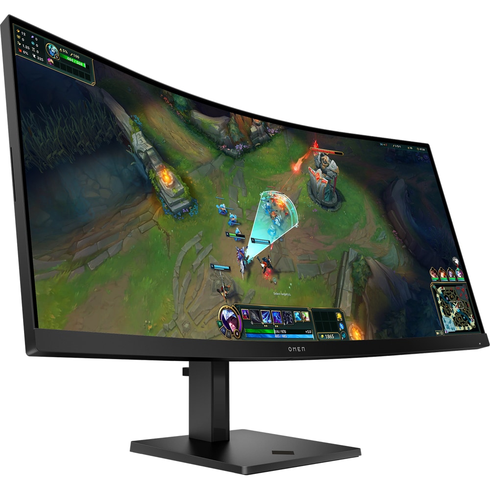 Monitor Gaming curbat LED VA HP OMEN 34c G2, 34", WQHD, 180Hz, AMD Freesync Premium, negru