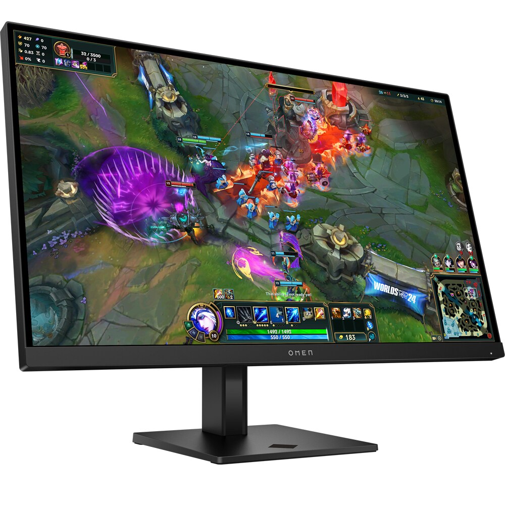 Monitor Gaming LED IPS HP Omen 27qs G2, 27", QHD, 240Hz, NVIDIA G-SYNC compatabil, boxe, pivot, negru