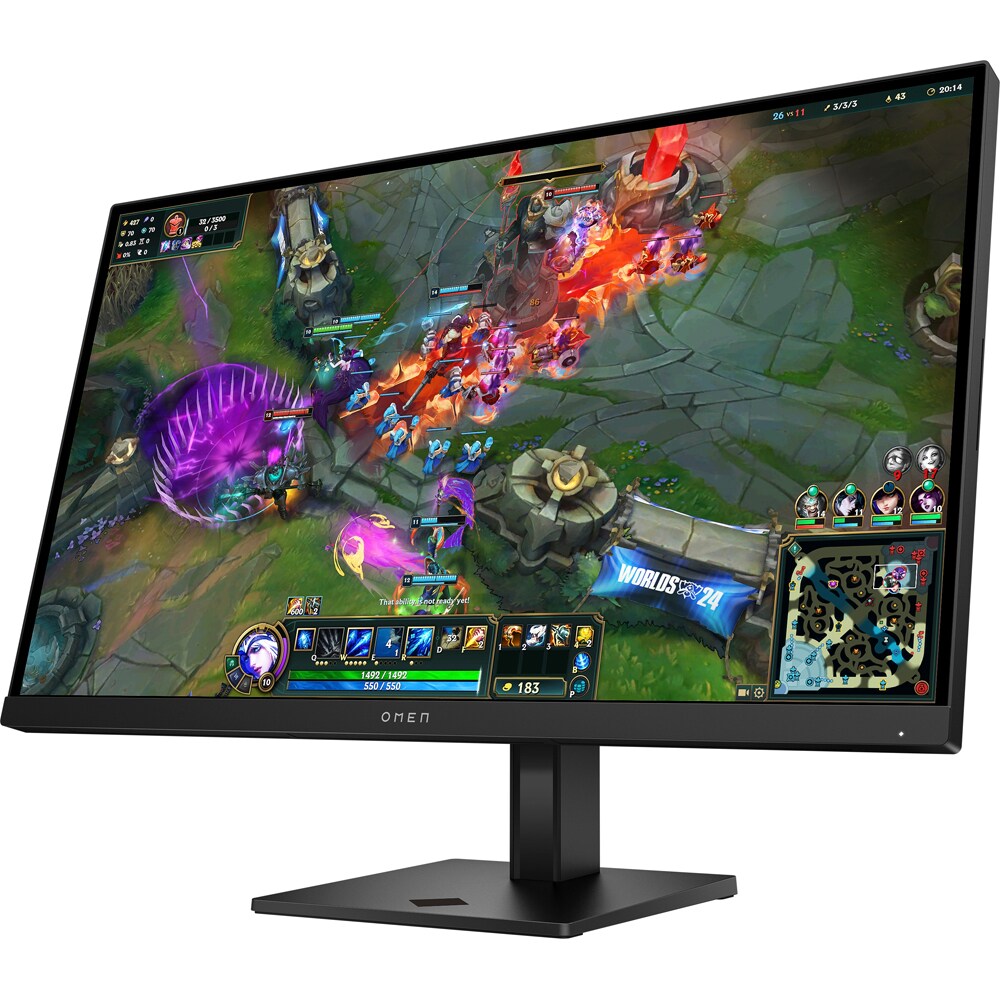 Monitor Gaming LED IPS HP Omen 27qs G2, 27", QHD, 240Hz, NVIDIA G-SYNC compatabil, boxe, pivot, negru