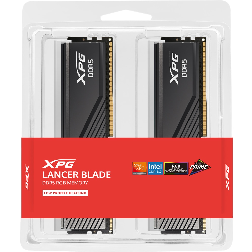 Memorie desktop ADATA Lancer Blade RGB, 32GB DDR5, 6000MHz, CL36, AX5U6000C3616G-DTLAB