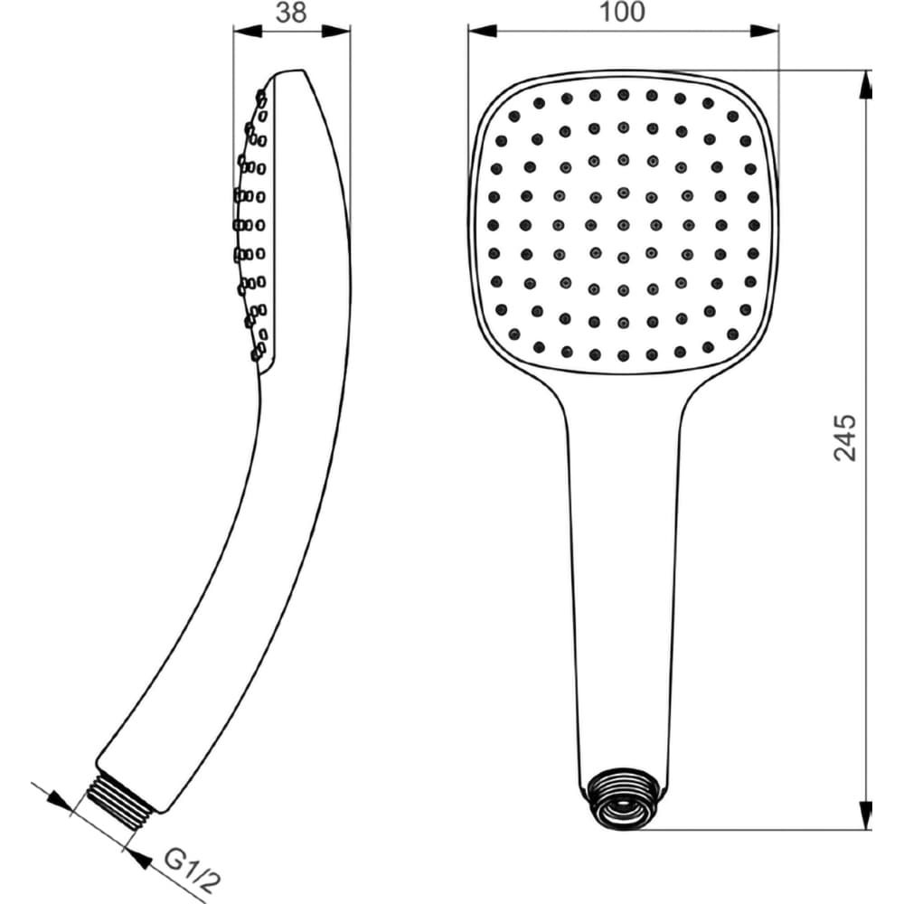 Para dus IDEAL STANDARD IdealRain B0002AA, 1 functie, crom