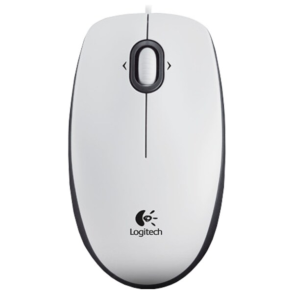 Mouse cu fir LOGITECH B100, 800 dpi, alb