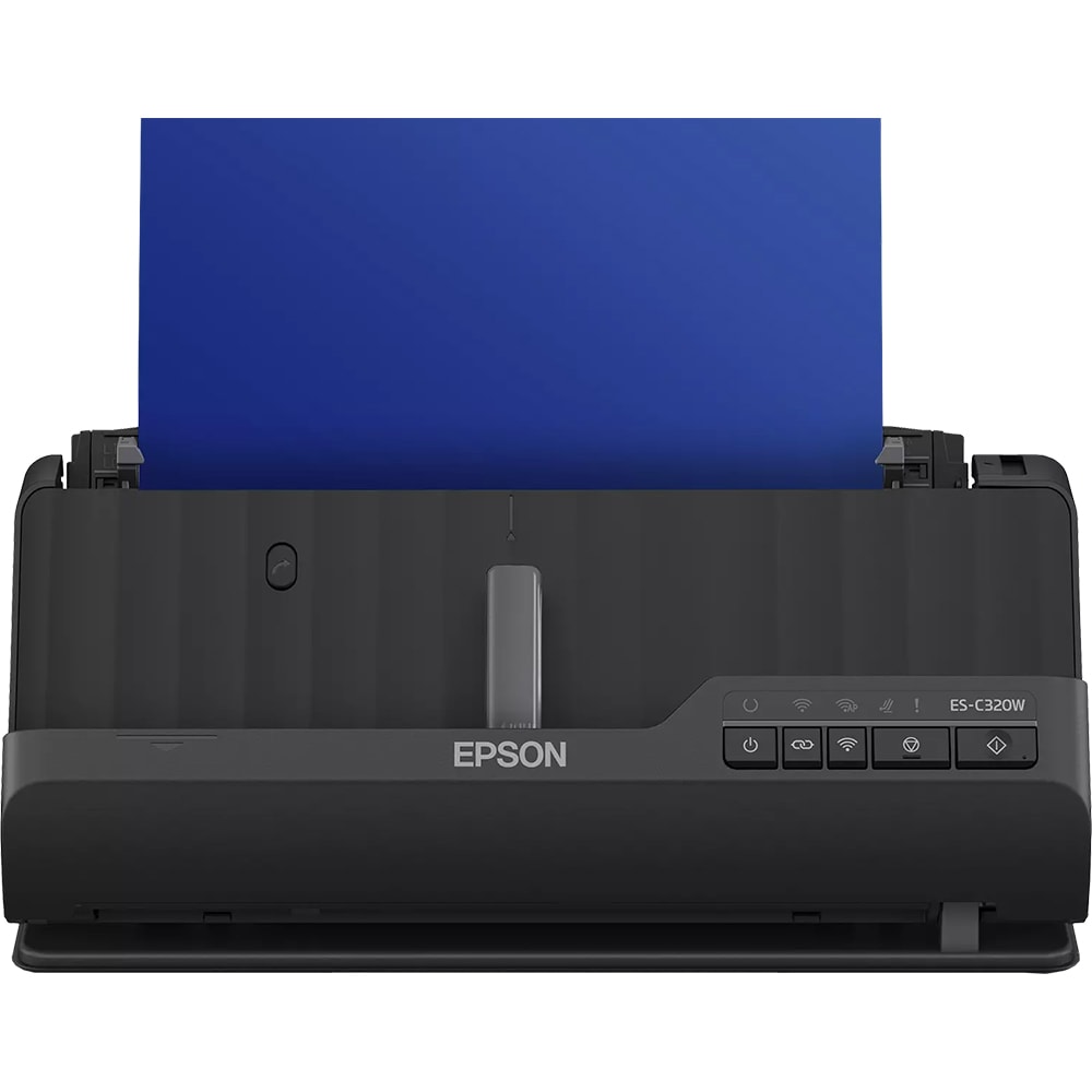 Scanner EPSON ES-C320W, A4, USB, Retea, Wi-Fi, negru