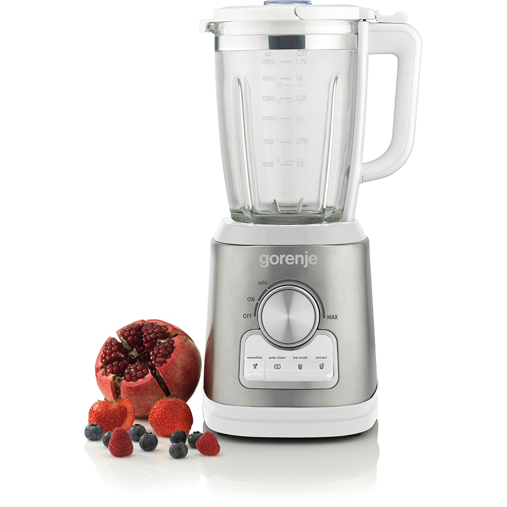 Blender GORENJE B1400E, 1.75l, 1400W, viteza variabila, alb-argintiu