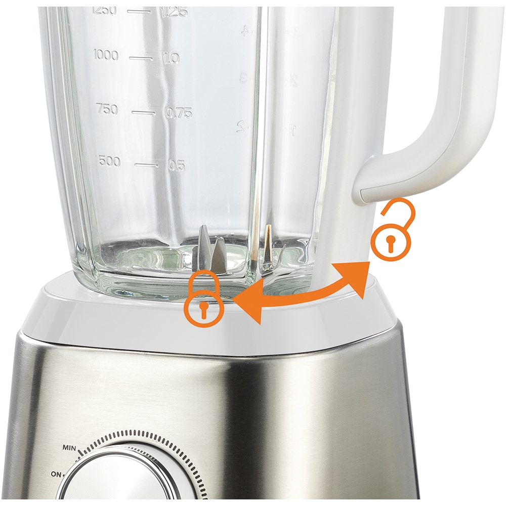 Blender GORENJE B1400E, 1.75l, 1400W, viteza variabila, alb-argintiu