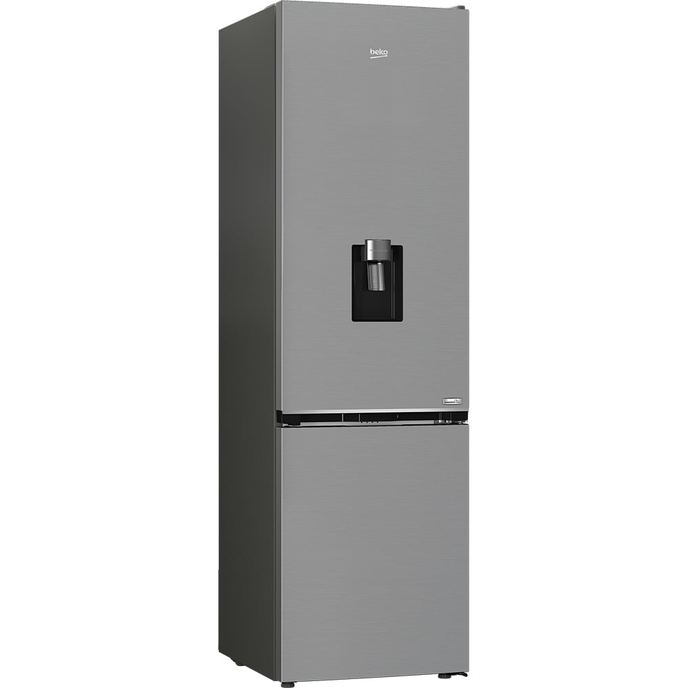 Combina frigorifica BEKO B1RCNA414HDXB, No Frost, 415 l, H 203.5 cm, Clasa E, Dozator apa, argintiu