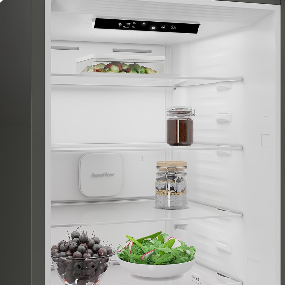 Combina frigorifica BEKO B1RCNA414HDXB, No Frost, 415 l, H 203.5 cm, Clasa E, Dozator apa, argintiu