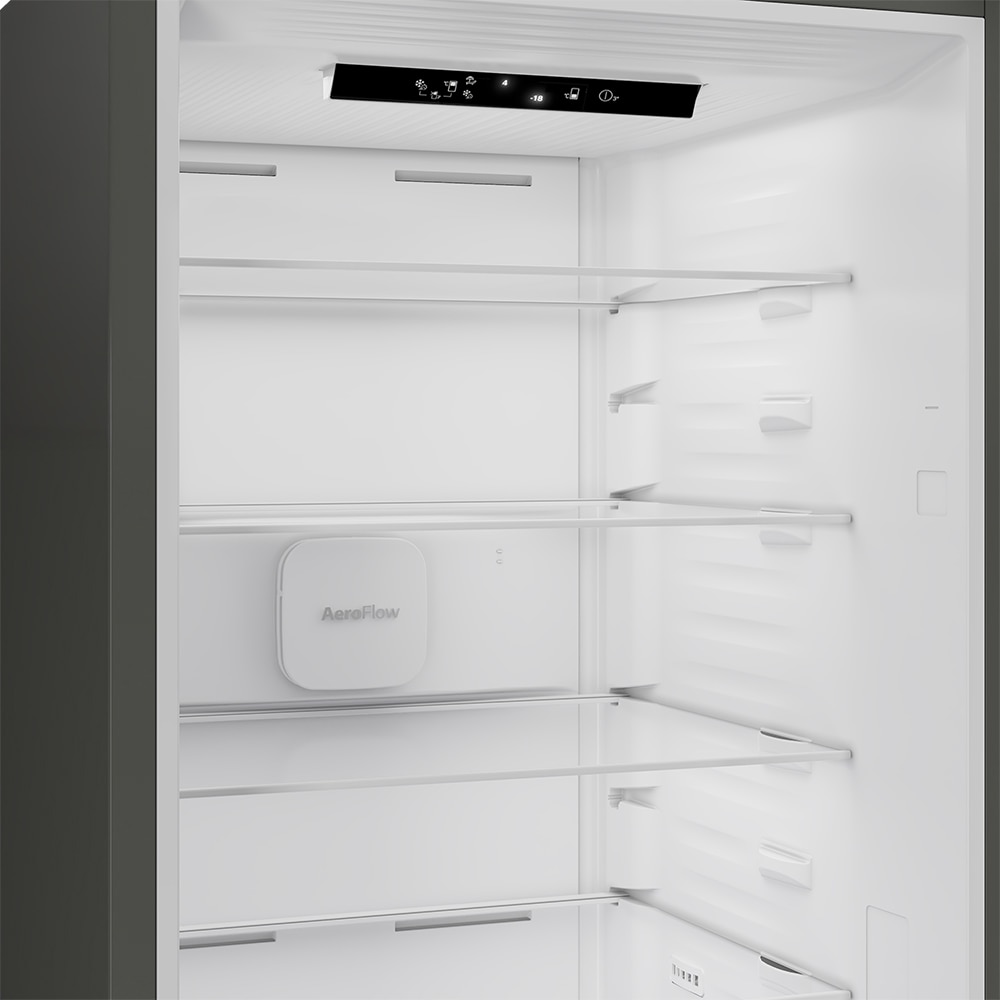 Combina frigorifica BEKO B1RCNA414HDXB, No Frost, 415 l, H 203.5 cm, Clasa E, Dozator apa, argintiu