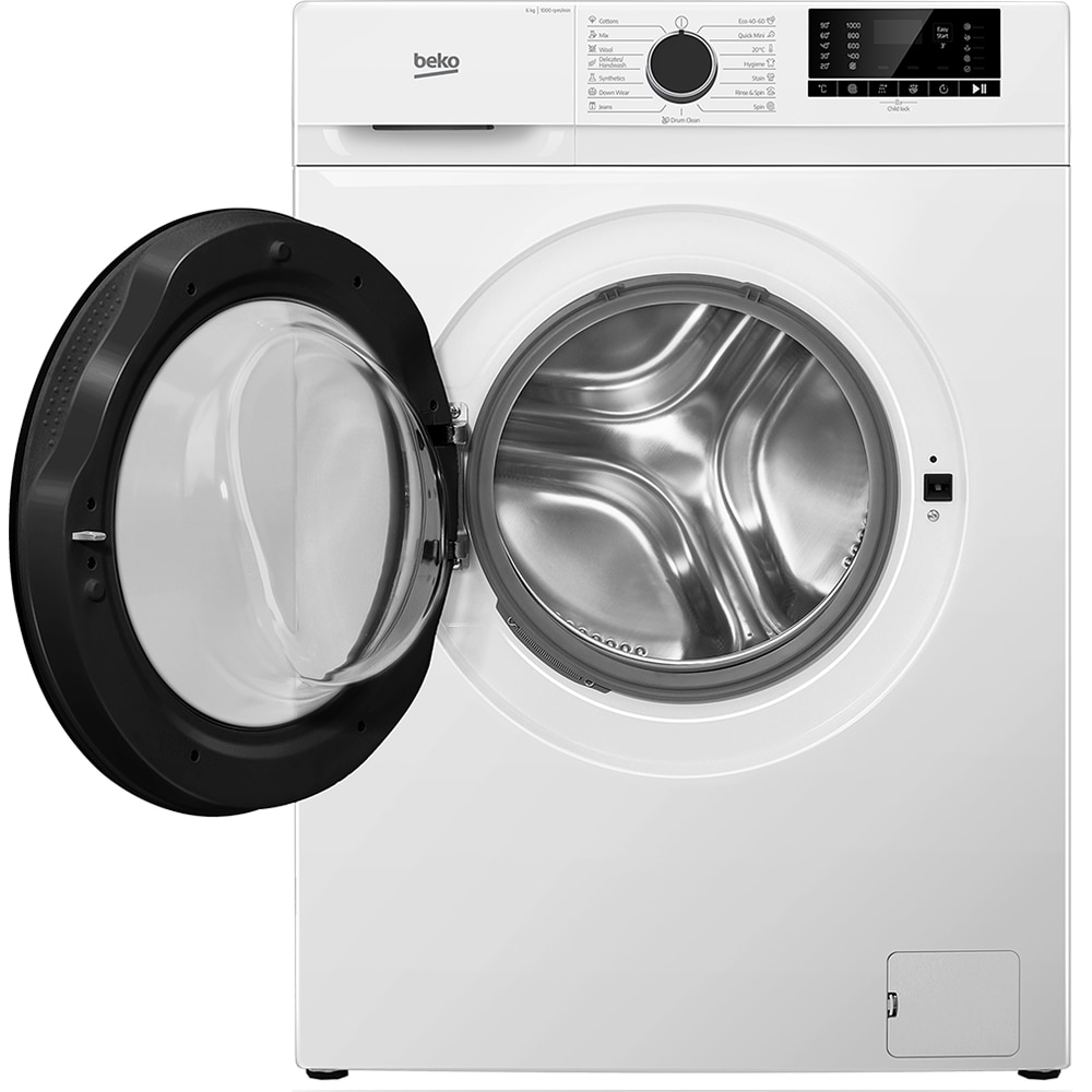 Masina de spalat rufe frontala slim BEKO B1WFK2604WBEE, 6 kg, 1000rpm, Clasa D, alb