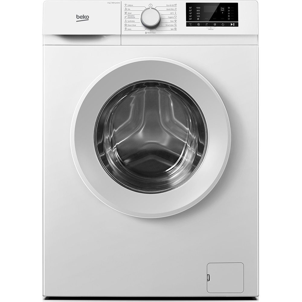 Masina de spalat rufe frontala slim BEKO B1WFK2604WEE, 6 kg, 1000rpm, Clasa D, alb