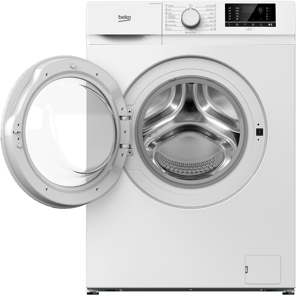 Masina de spalat rufe frontala slim BEKO B1WFK2604WEE, 6 kg, 1000rpm, Clasa D, alb