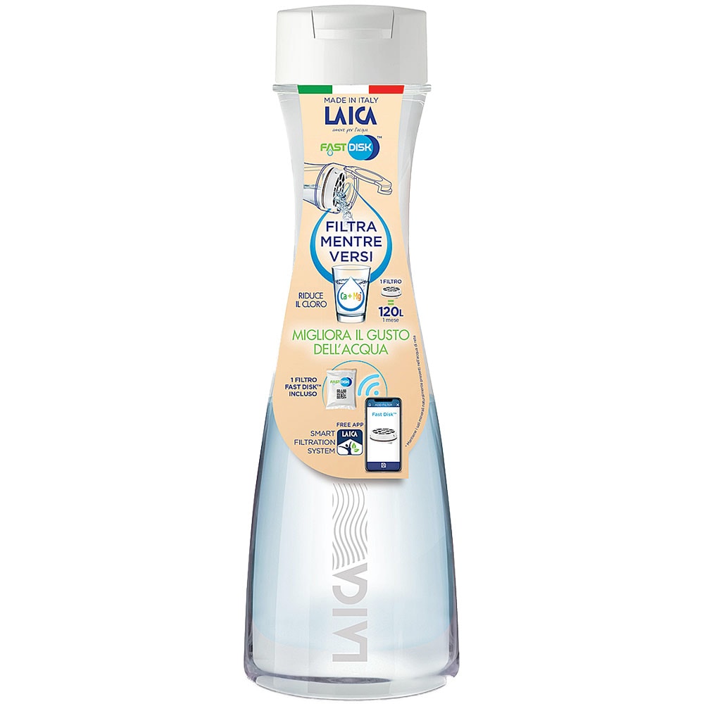 Carafa filtranta LAICA GlaSSmart B31AA01, 1.1l, alb