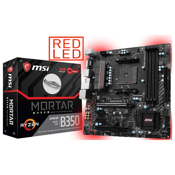 Placa de baza MSI B350M MORTAR, Socket AM4, mATX