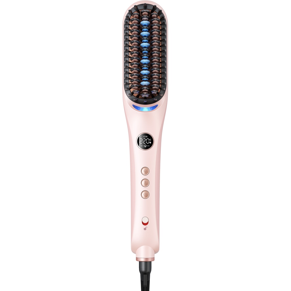 Perie de indreptat parul WAVYTALK Steambrush Pro B3, 220 grade, invelis ceramic, roz