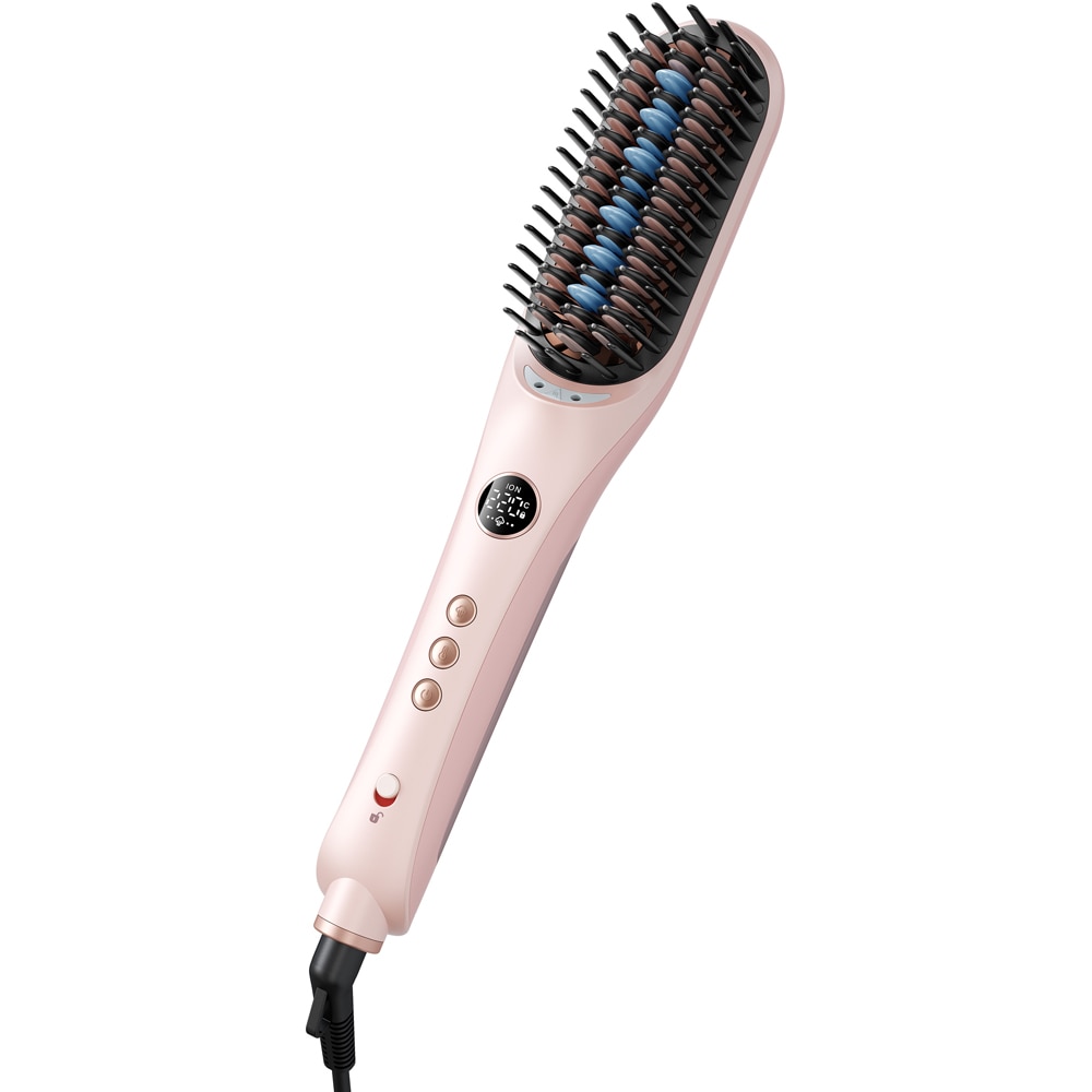 Perie de indreptat parul WAVYTALK Steambrush Pro B3, 220 grade, invelis ceramic, roz