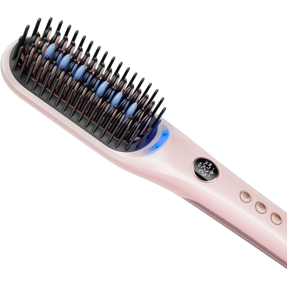 Perie de indreptat parul WAVYTALK Steambrush Pro B3, 220 grade, invelis ceramic, roz