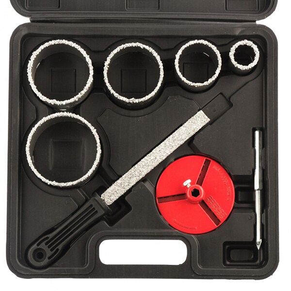 Set carote pentru placi ceramice MTX 728429, 33-53-67-73-83 mm, pila semicirculara, coada hexagonala