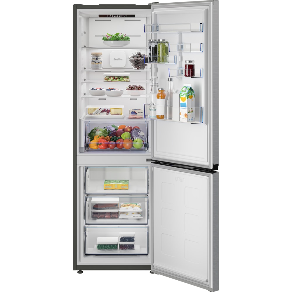 Combina frigorifica BEKO B3RCNA375HXB, No Frost, 370 l, H 186.5 cm, Clasa D, inox
