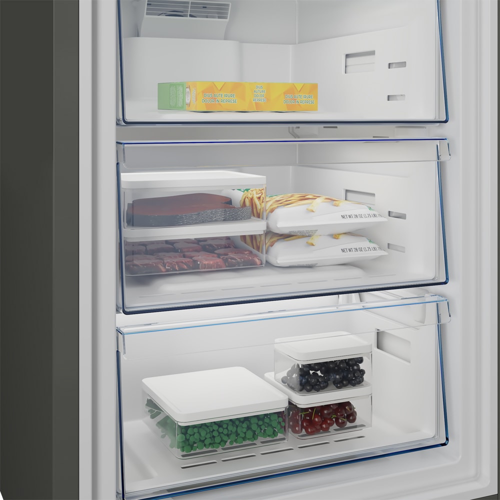 Combina frigorifica BEKO B3RCNA375HXB, No Frost, 370 l, H 186.5 cm
