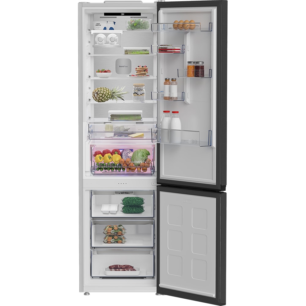 Combina frigorifica BEKO B3RCNA415HXBR, No Frost, 415 l, H 203.5 cm, Clasa D, dark inox