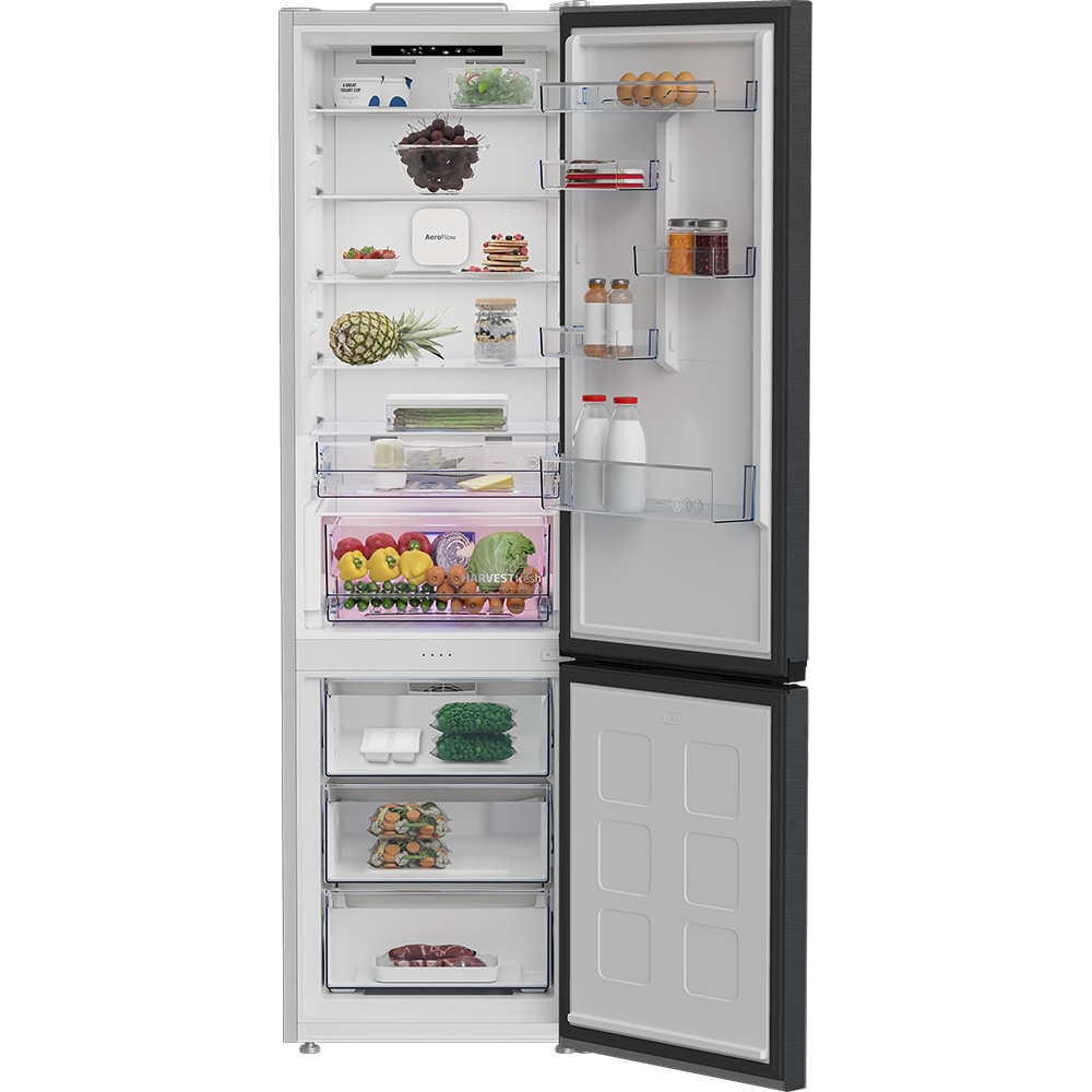 Combina frigorifica BEKO B5RCNA416HXBR, No Frost, 415 l, H 203.5 cm, Clasa C, dark inox