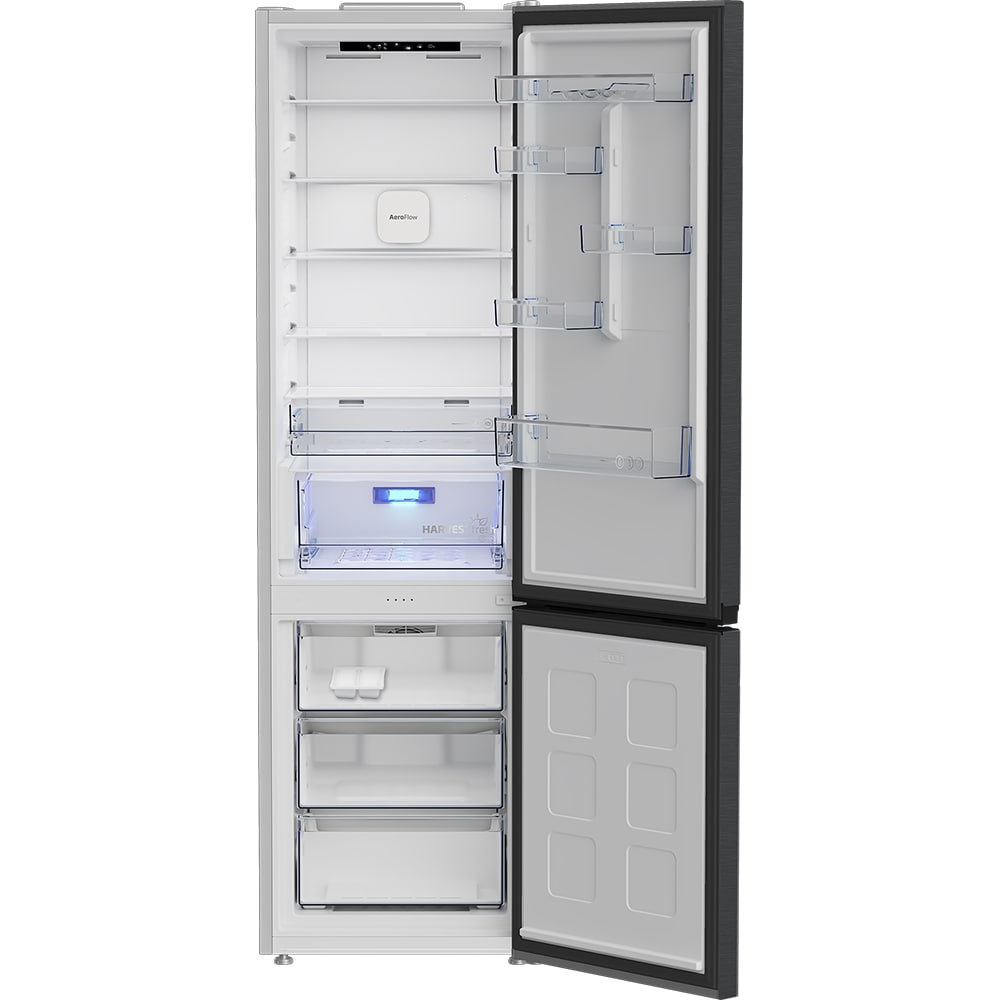 Combina frigorifica BEKO B5RCNA416HXBR, No Frost, 415 l, H 203.5 cm, Clasa C, dark inox