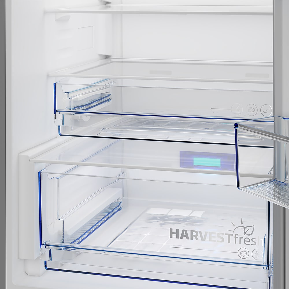 Combina frigorifica BEKO B5RCNA416HXBR, No Frost, 415 l, H 203.5 cm, Clasa C, dark inox