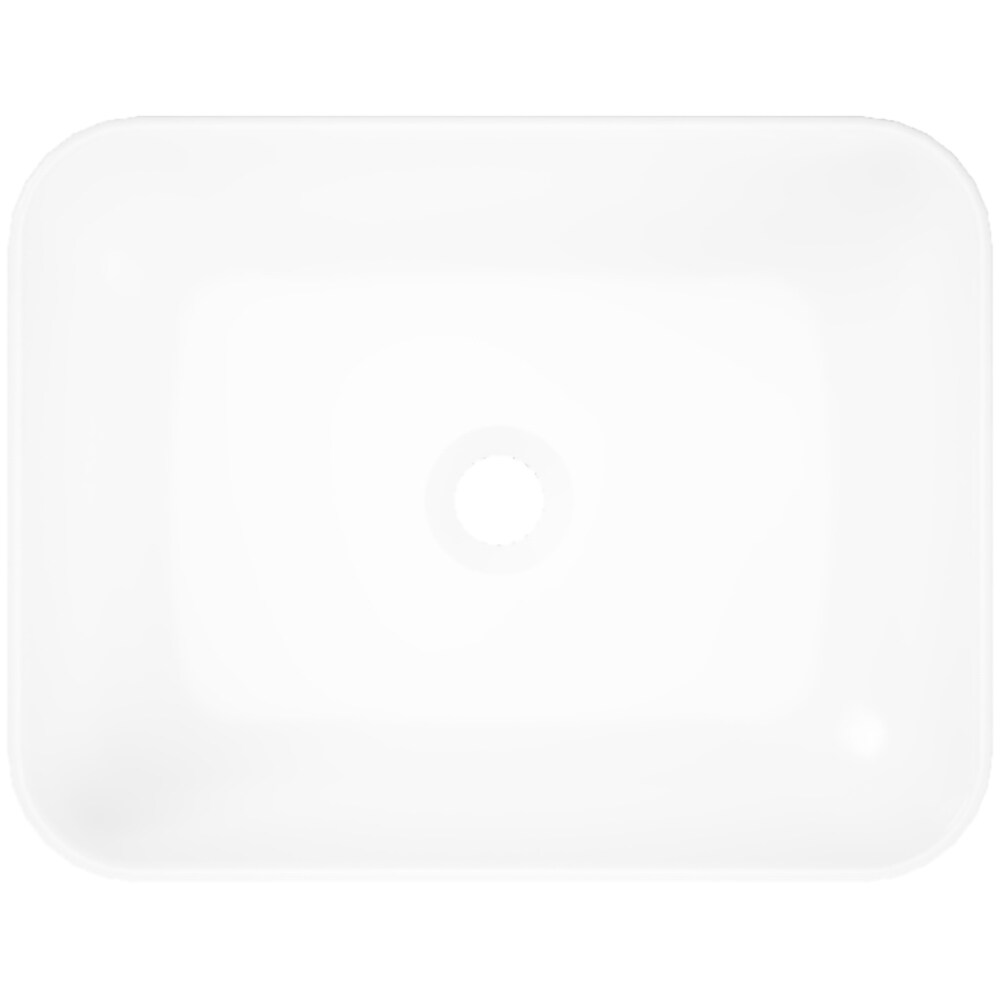 Lavoar pe blat GoodHome Teesta, rasina, 45 x 35 cm, alb