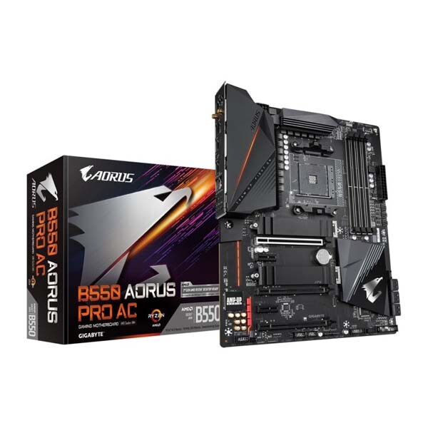 Placa de baza GIGABYTE B550 AORUS PRO AC, Socket AM4, ATX, Wi-Fi