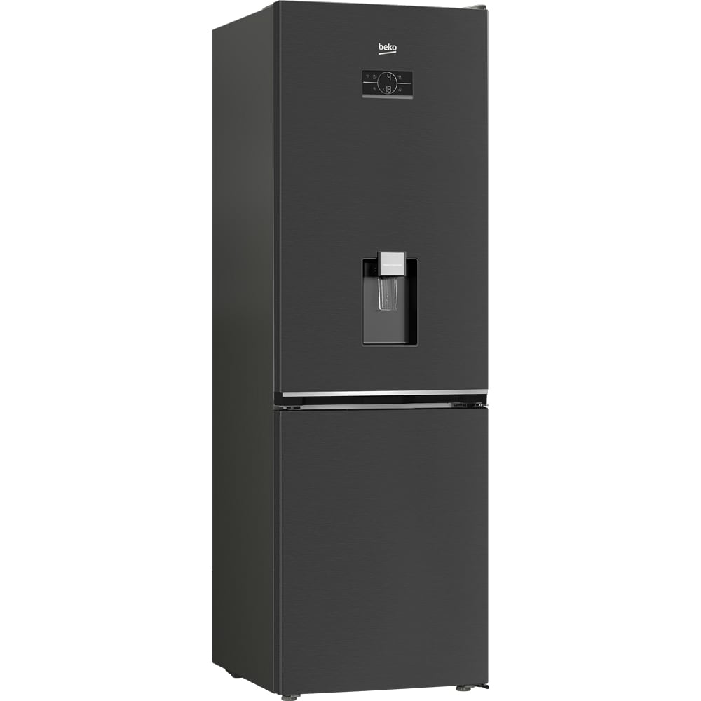 Combina frigorifica BEKO B5RCNA376HXBRW, No Frost, 370 l, H 186.5 cm, Clasa C, Dozator apa, Wi-Fi, dark inox