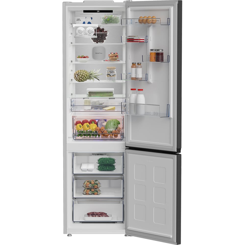 Combina frigorifica BEKO B5RCNA416HXBRW, No Frost, 415 l, H 203.5 cm, Clasa C, Wi-Fi, dark inox