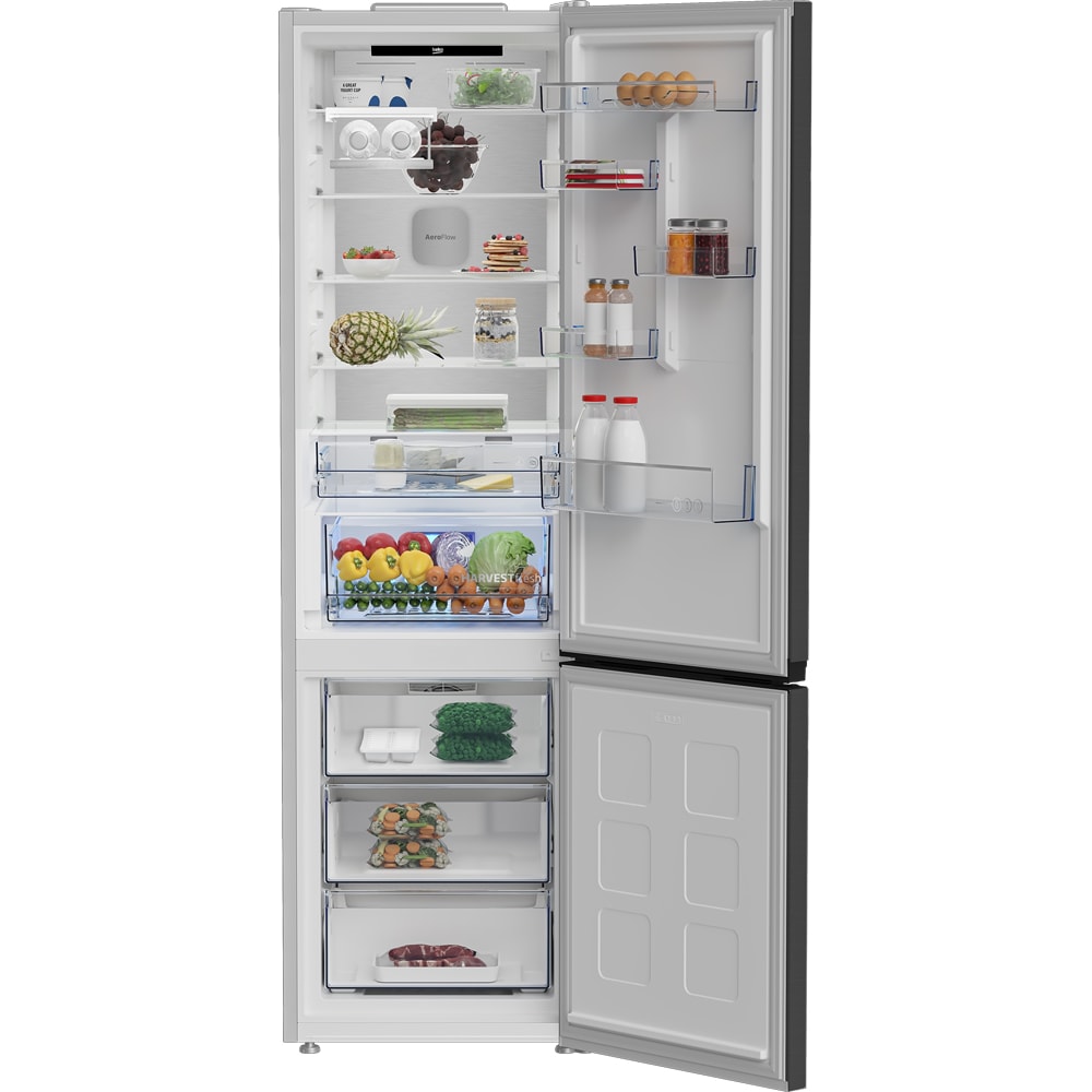 Combina frigorifica BEKO B5RCNA416HXBRW, No Frost, 415 l, H 203.5 cm, Clasa C, Wi-Fi, dark inox