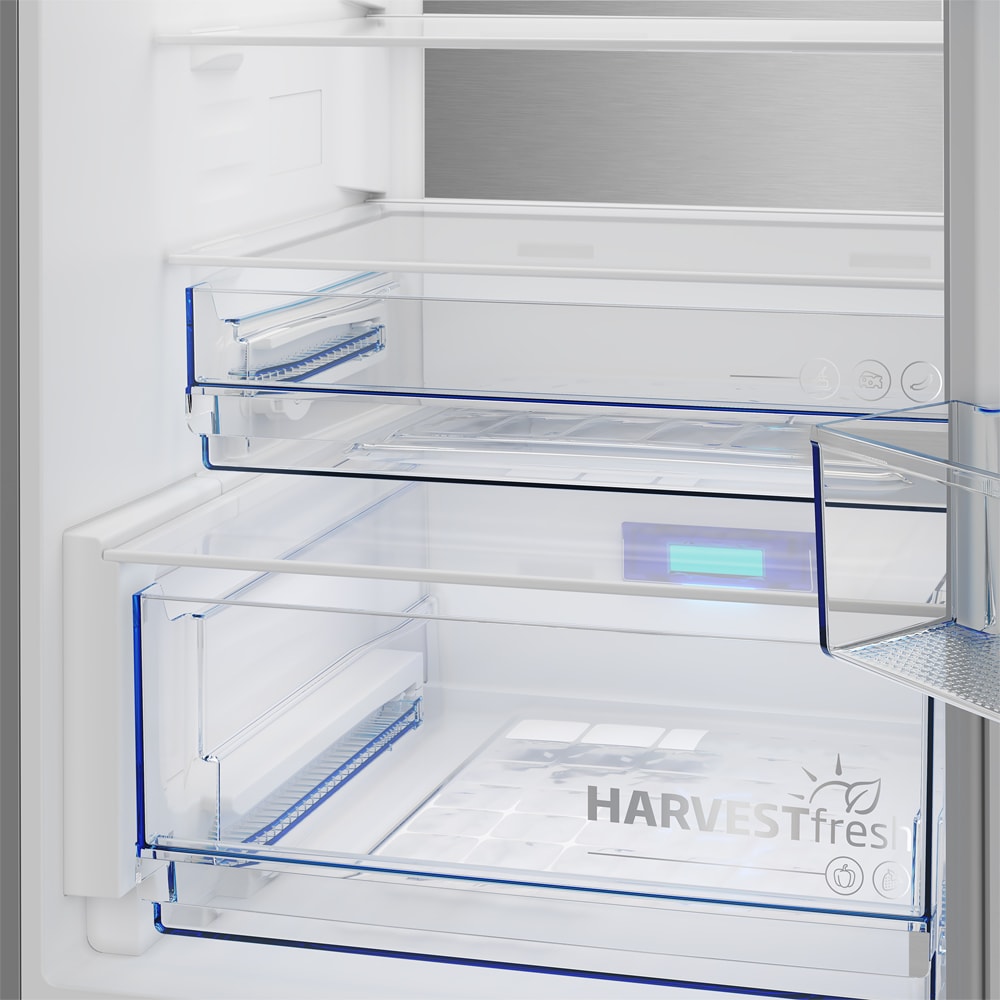 Combina frigorifica BEKO B5RCNA416HXBRW, No Frost, 415 l, H 203.5 cm, Clasa C, Wi-Fi, dark inox