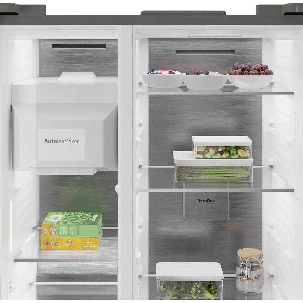 Side by Side BEKO B5RGNE64EHIBXBRW, No Frost, 643 l, H 182 cm, Clasa E, Dozator apa, Wi-Fi, dark inox