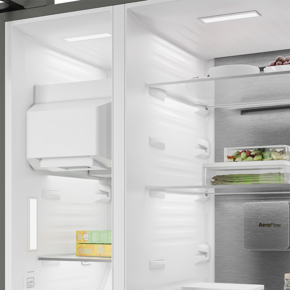 Side by Side BEKO B5RGNE64EHIBXBRW, No Frost, 643 l, H 182 cm, Clasa E, Dozator apa, Wi-Fi, dark inox