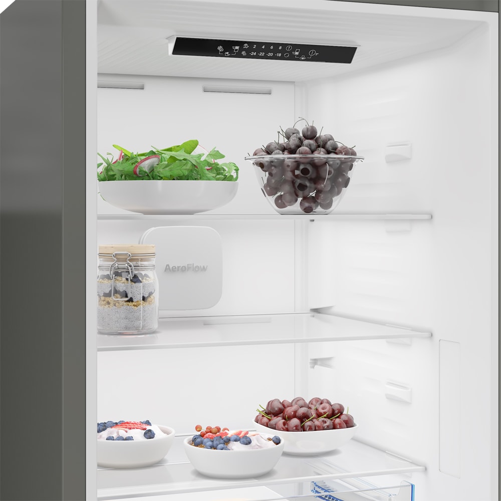 Combina frigorifica BEKO B7RCNA377HXP, No Frost, 370 l, H 186.5 cm, Clasa B, inox