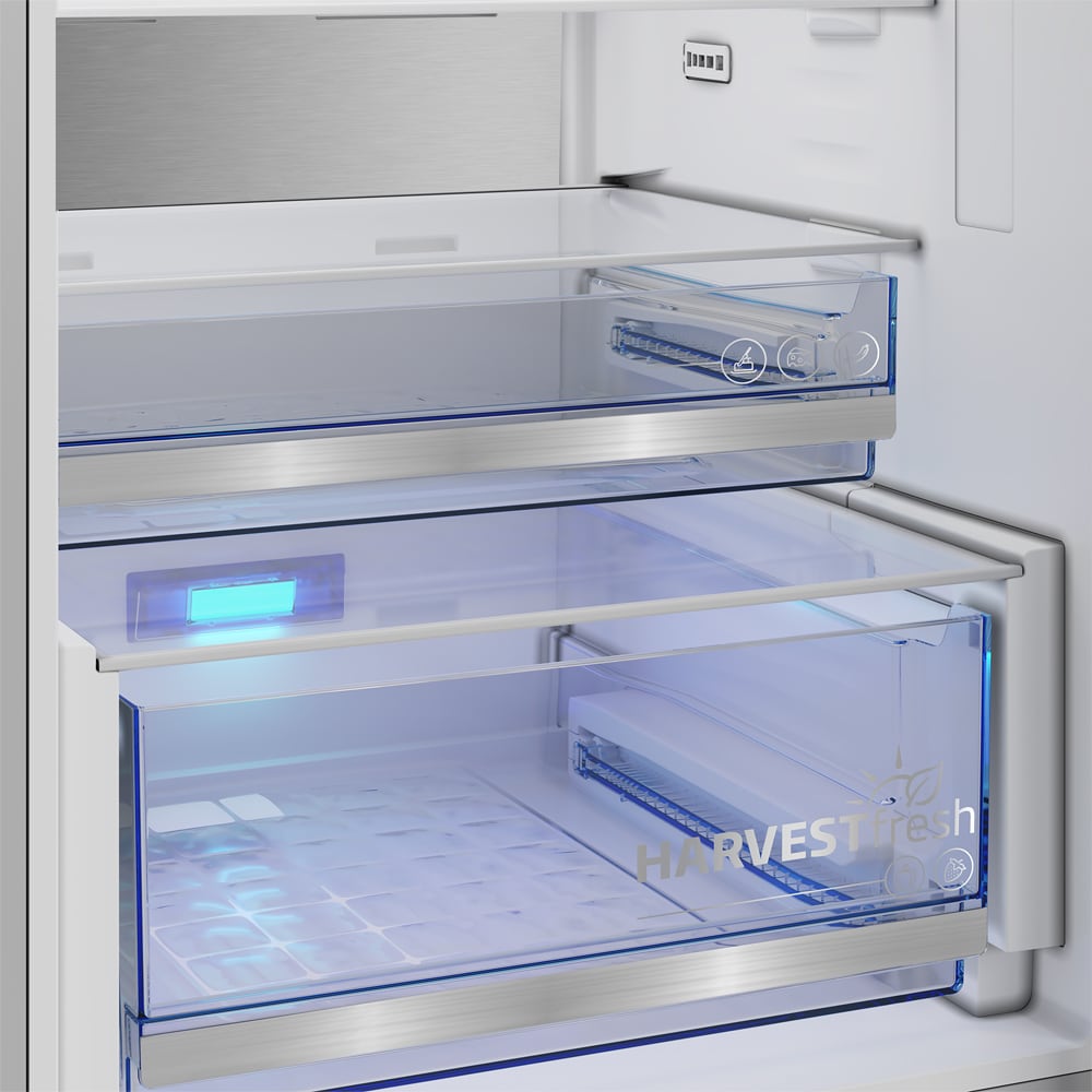 Combina frigorifica BEKO B7RCNA417HXBRW, No Frost, 415 l, H 203.5 cm, Clasa B, dark inox
