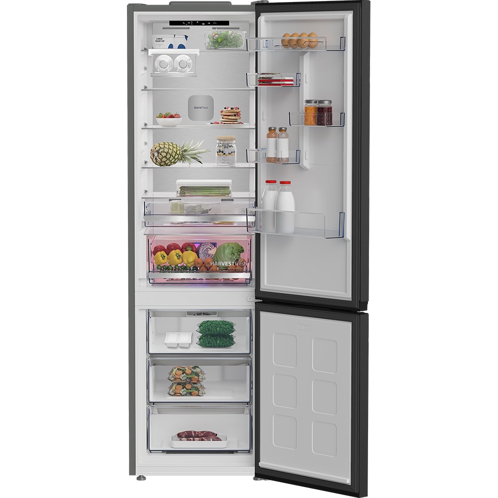 Combina frigorifica BEKO B7RCNA418HXBRW, No Frost, 415 l, H 203.5 cm, Clasa A, dark inox